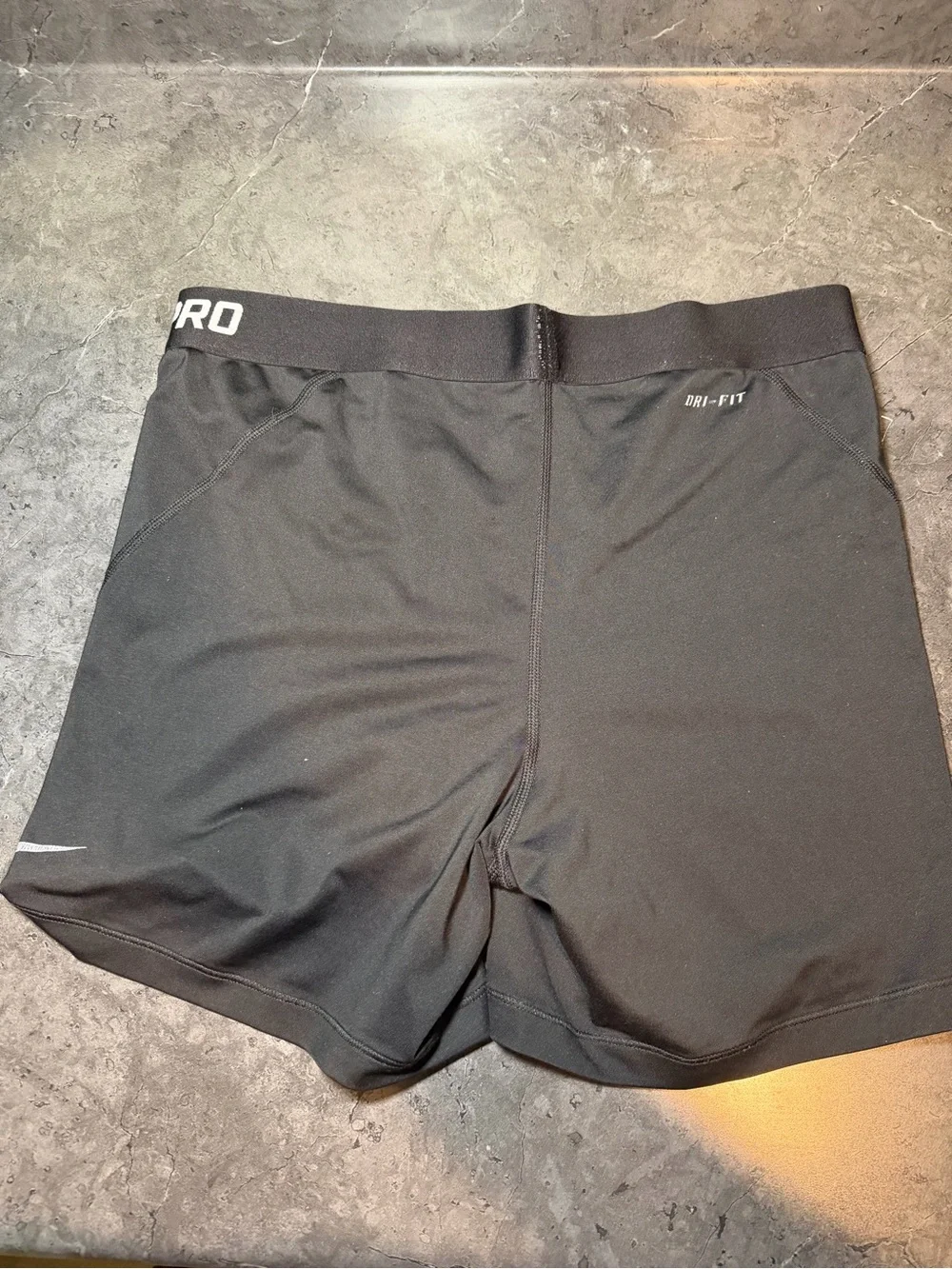 Nike Pro black athletic sports bra and shorts set in size L